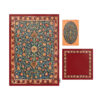 Tapis de Prière Islamique en Velours avec Motif Floral Complexe