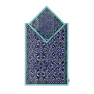 Tapis de Prière Islamique en Velours avec Motif Carreaux Persans