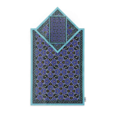 Tapis de Prière Islamique en Velours avec Motif Carreaux Persans