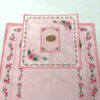 Tapis de Prière Islamique en Velours avec Design Floral Rose