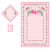Tapis de Prière Islamique en Velours avec Design Floral Rose