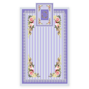 Tapis de Prière Islamique en Velours avec Motif Floral Vintage