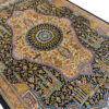 Tapis de prière persan tissé à la main Sajada Bleu & Blanc