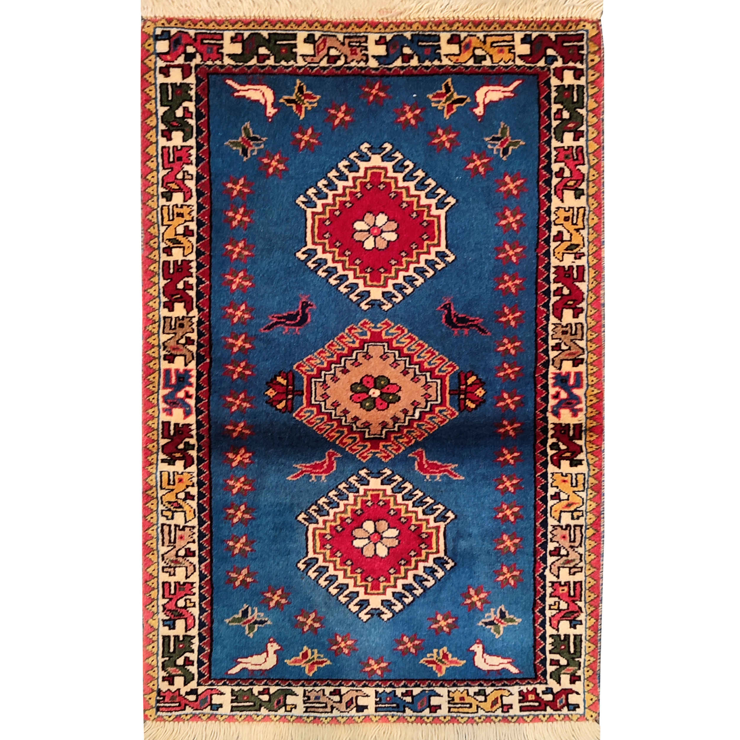 Tapis de prière persan authentique noué à la main et luxueux Sajada Diamant