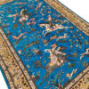 Tapis de prière persan en soie authentique noué à la main et luxueux Sajada Chasse