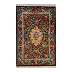 Tapis de prière persan en soie authentique noué à la main et luxueux Sajada Rahimi