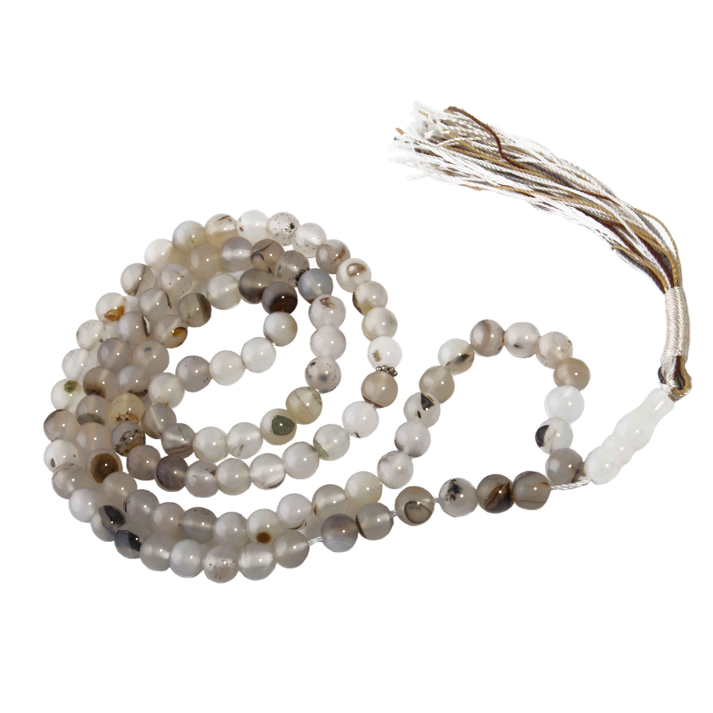 Chapelet islamique Sulemani Hakik gris – 101 perles de prière