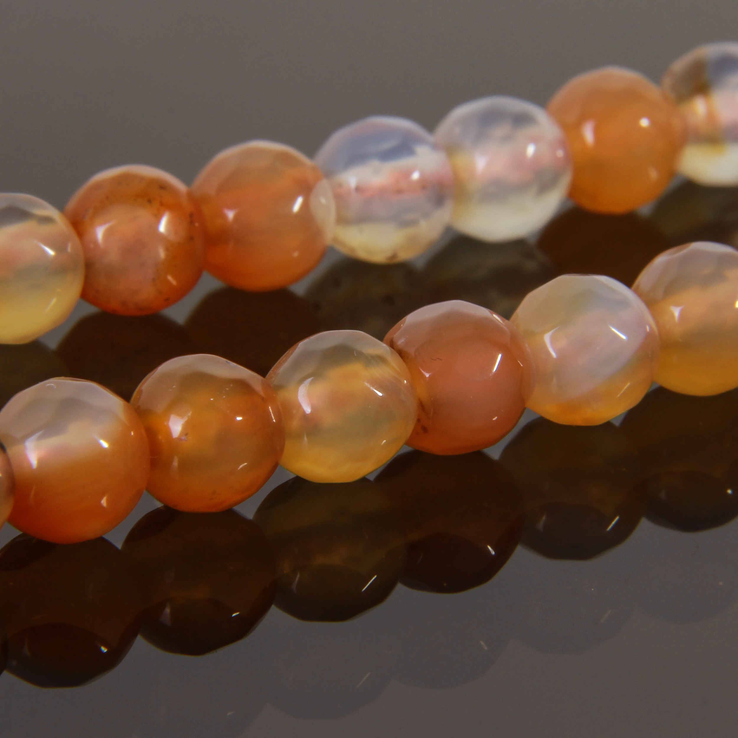 Chapelet islamique en agate orange avec 101 perles