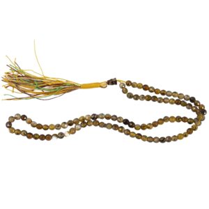 Chapelet islamique en agate dendritique – 101 perles (Shajar)
