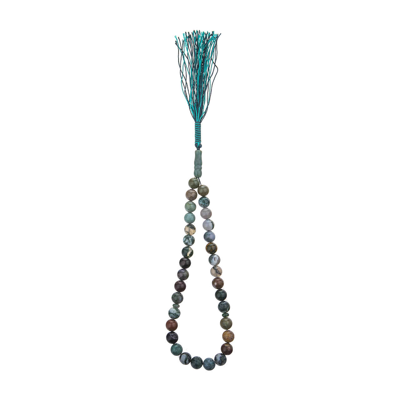 Chapelet islamique en agate turquoise avec 33 perles