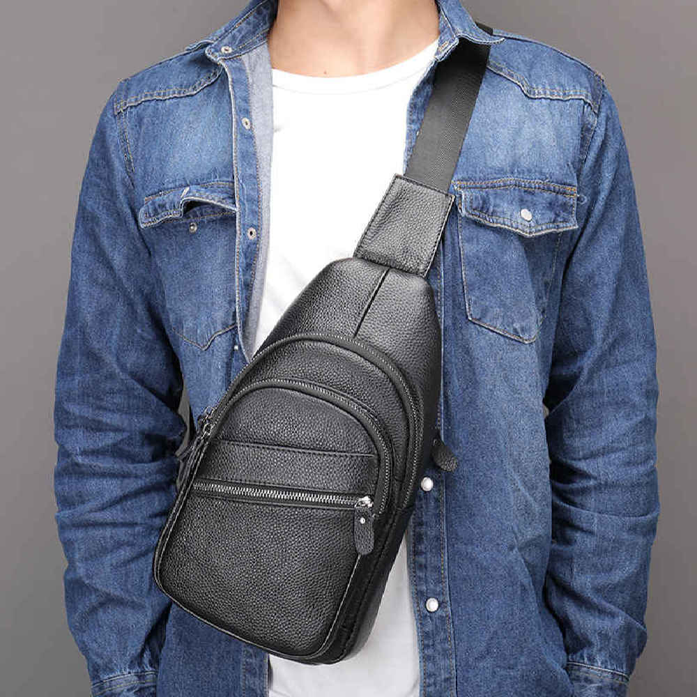 Sac bandoulière en cuir pour hommes et femmes Modèle Fatima