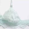 Ensemble de lingerie soutien-gorge en dentelle & string avec broderie Dentelle pour femmes