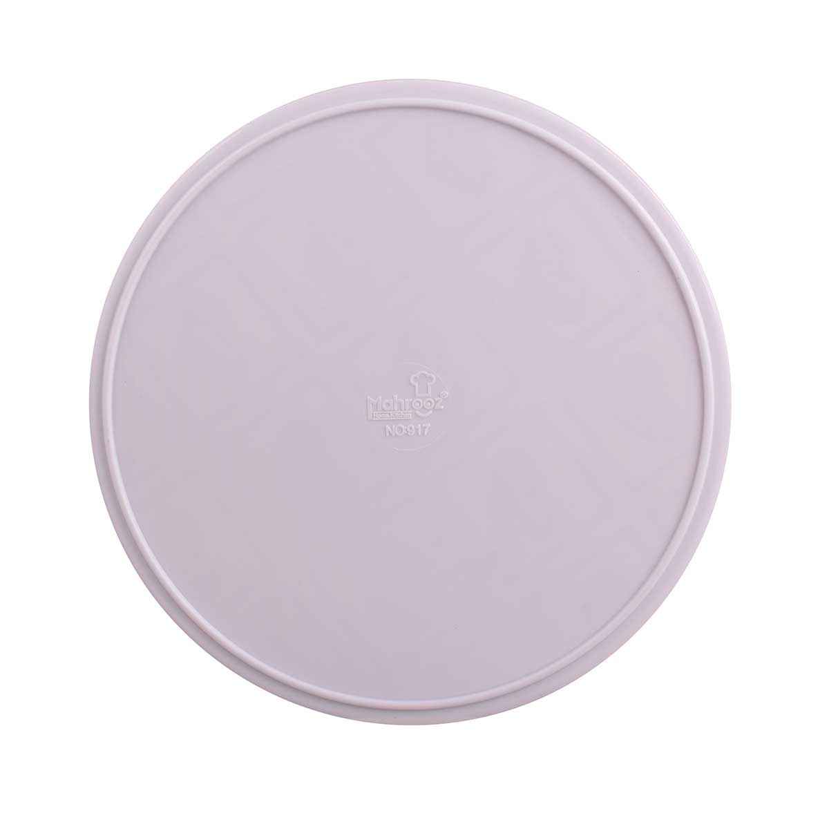 Plateau de service en mélamine, forme ronde avec poignées, motif léopard