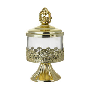 Sucrier en métal avec couvercle modèle luxueux