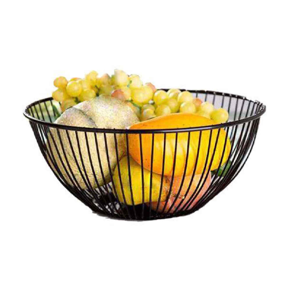 Panier à fruits en fil métallique chic, forme ronde