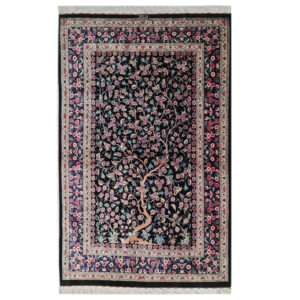 Tapis persan noué à la main chef-d’œuvre Zanjan floral Behesht