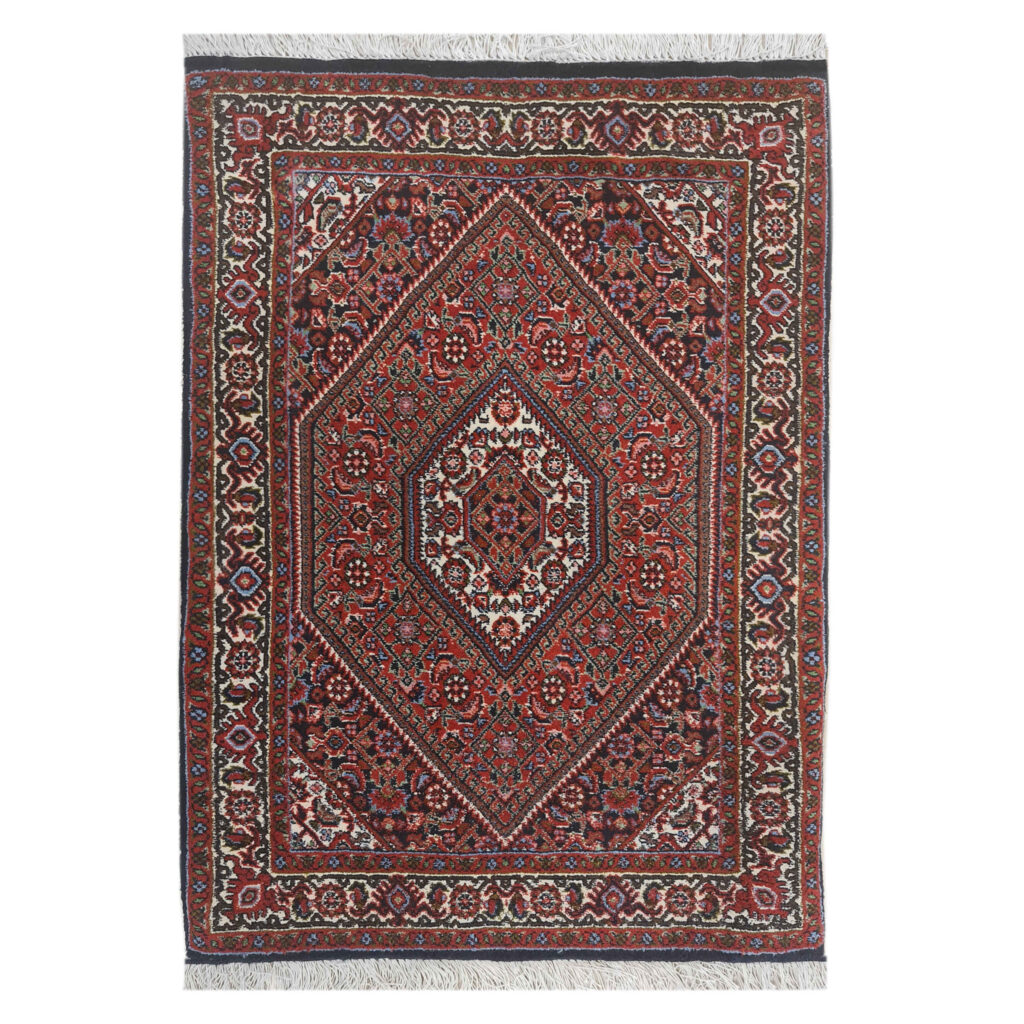 Tapis persan noué à la main chef-d'œuvre Zanjan motif Herati en laine
