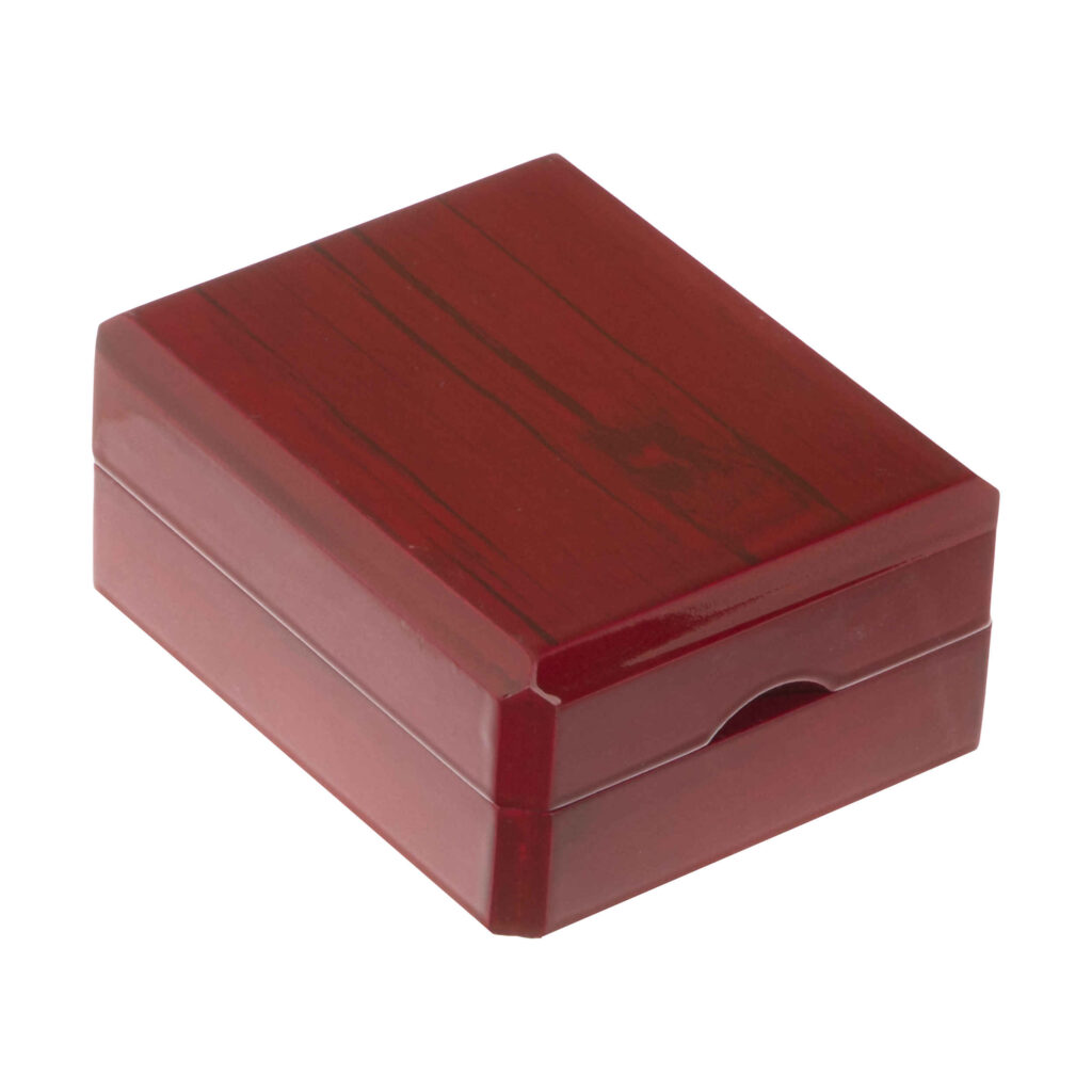 Boîte à bijoux en polyester avec motif bois modèle Vida