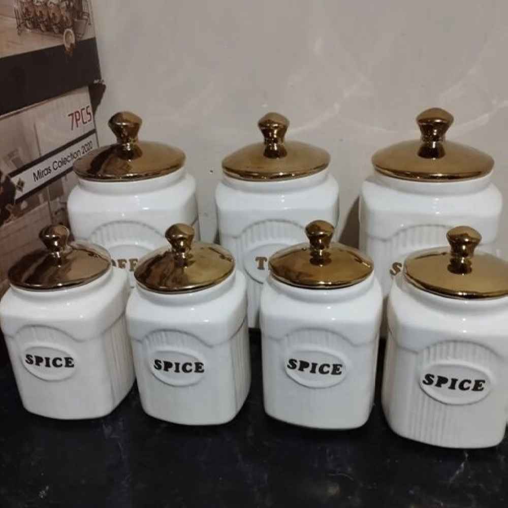 Bocal en céramique embossé pour la cuisine Modèle Mana