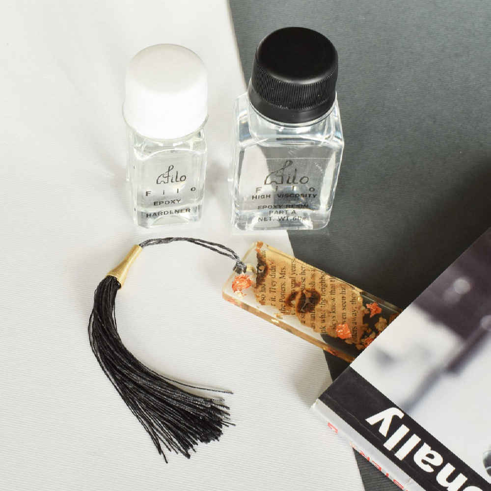 Kit de fabrication de marque-page en résine avec moule et fournitures pour résine