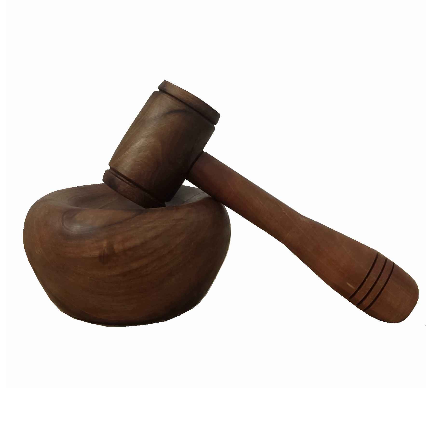 Casse-noix en bois rustique – Bol à noix fait main avec maillet pour une ouverture traditionnelle des noix