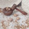 Casse-noix en bois rustique – Bol à noix fait main avec maillet pour une ouverture traditionnelle des noix