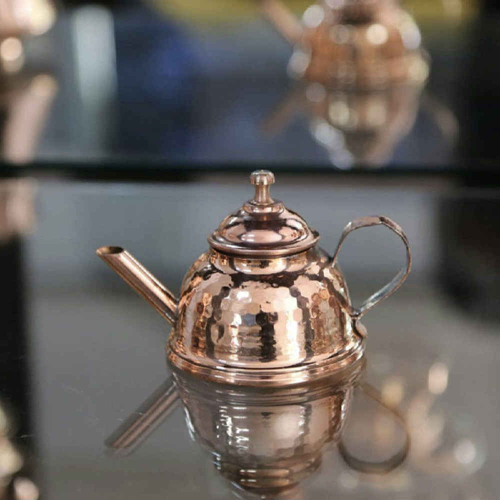 Théière Infuseur de Safran Fabriquée à la Main par Martelage