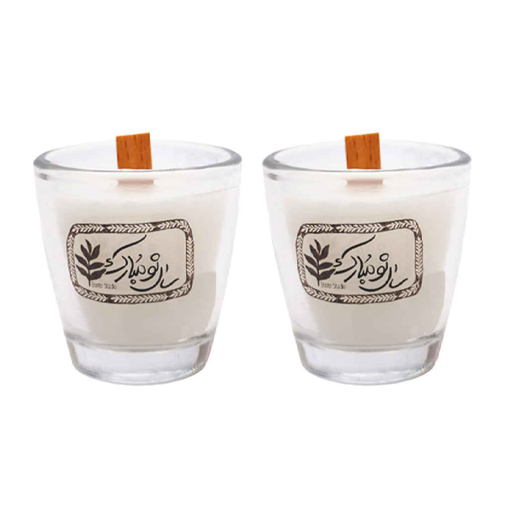 Bougie parfumée en pot – Accent parfait pour la célébration du Nouvel An (x2)