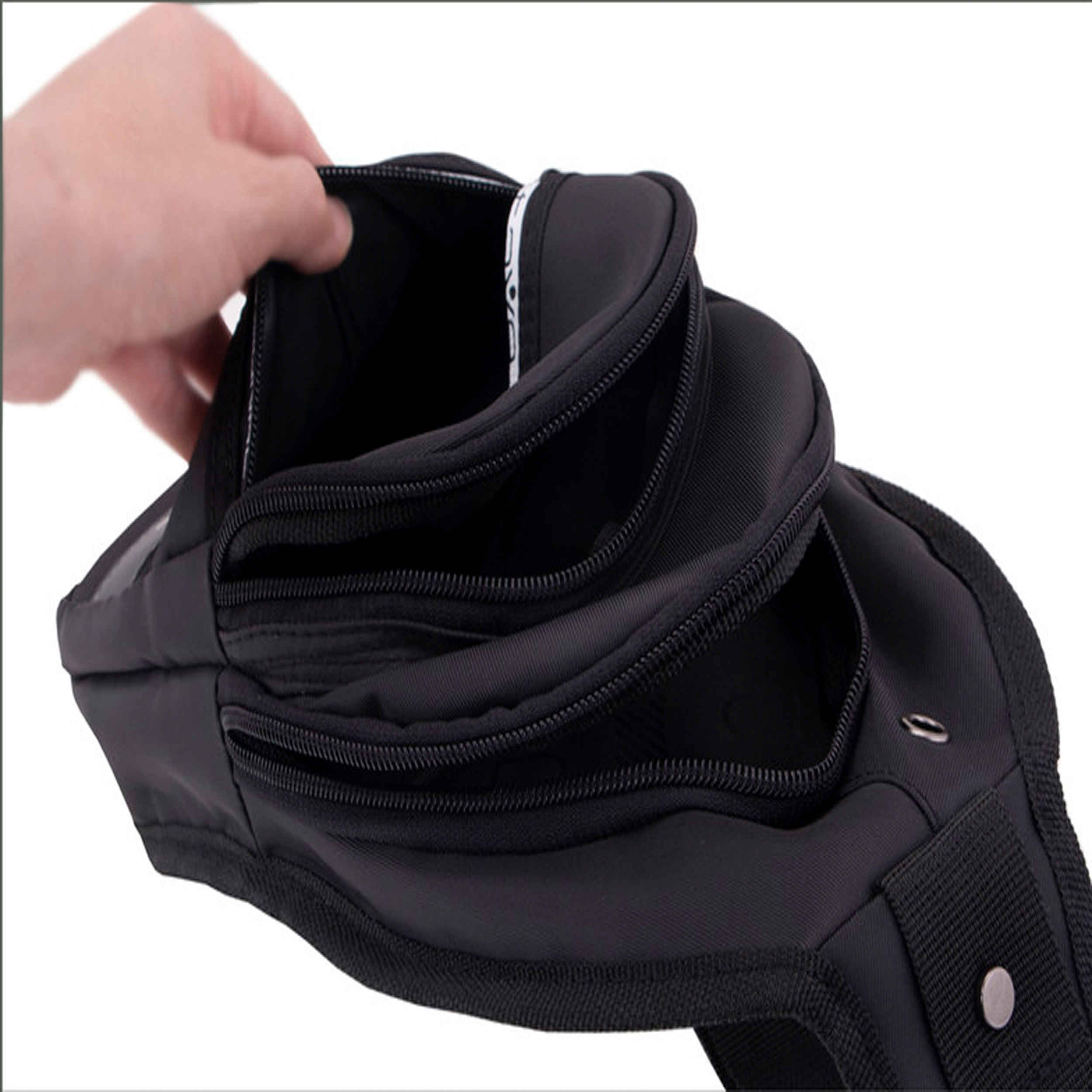 Sac bandoulière en toile avec plusieurs compartiments pour une vie active