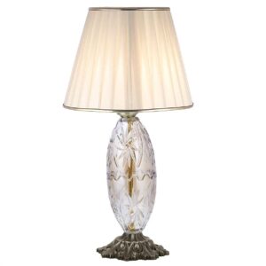 Lampe de table avec abat-jour conique en tissu – modèle Nasim