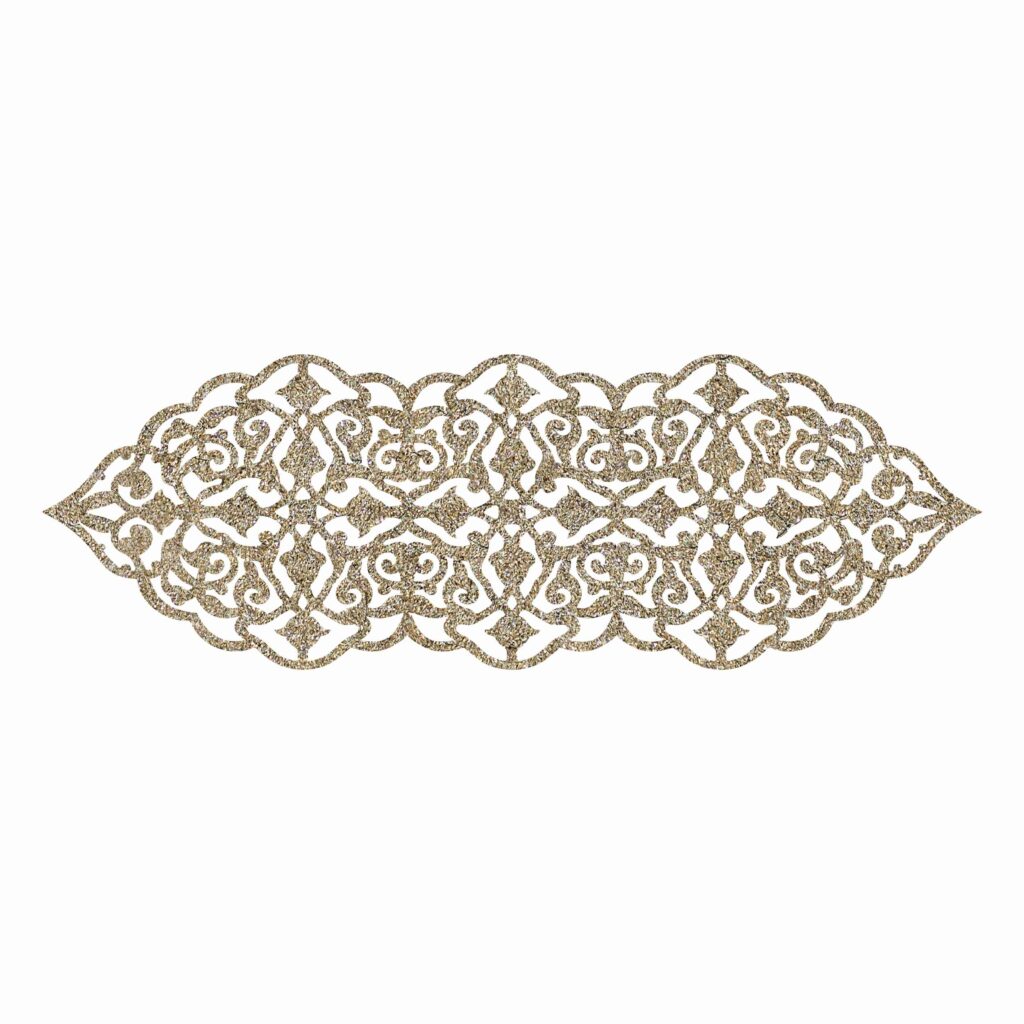 Couverture de Table en Simili Cuir Ornée d'un Design Pailleté Élégant