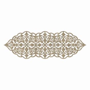 Couverture de Table en Simili Cuir Ornée d’un Design Pailleté Élégant