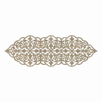 Couverture de Table en Simili Cuir Ornée d'un Design Pailleté Élégant