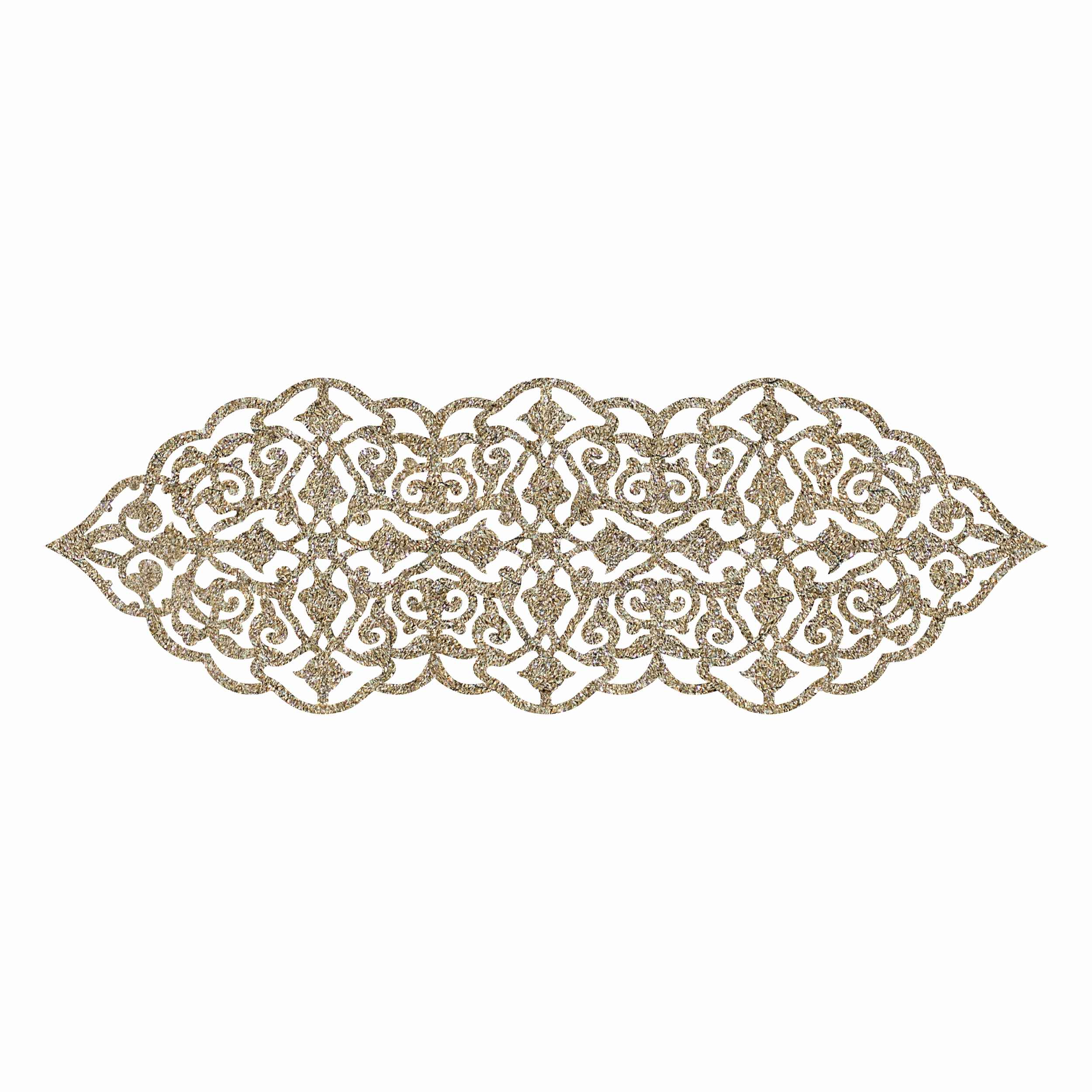 Couverture de Table en Simili Cuir Ornée d'un Design Pailleté Élégant