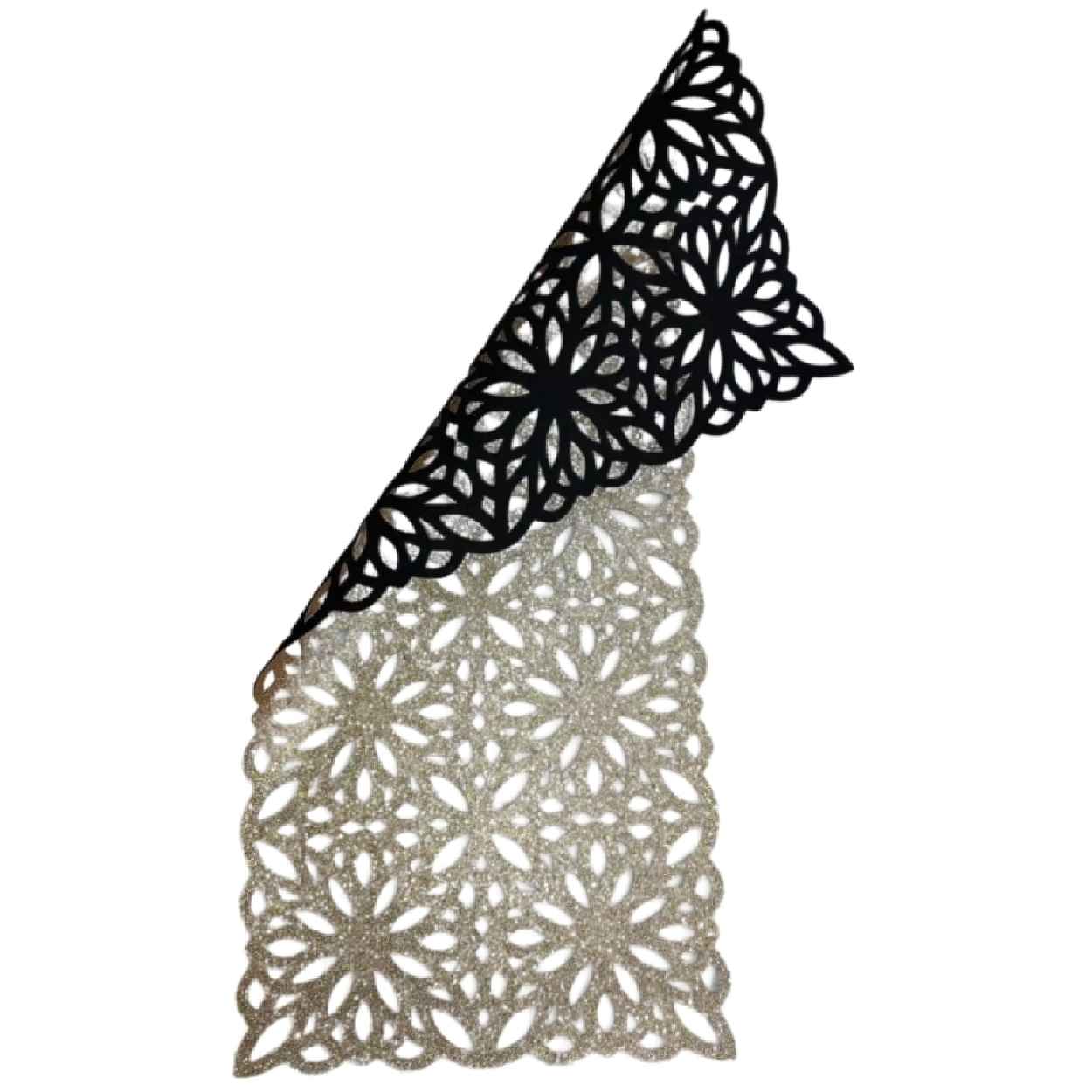 Couverture de Table en Simili Cuir avec Design Chic Pailleté