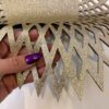 Couverture de Table en Simili Cuir avec Design Élégant Pailleté