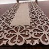 Couverture de Table en Simili Cuir Rectangulaire Chic avec Paillettes