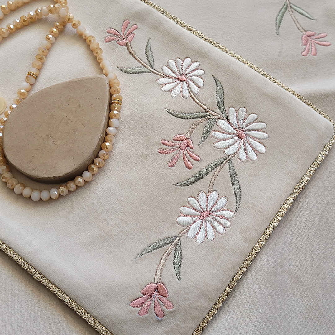 Tapis de prière de voyage pour musulman taille poche et portable Sajada Brodé