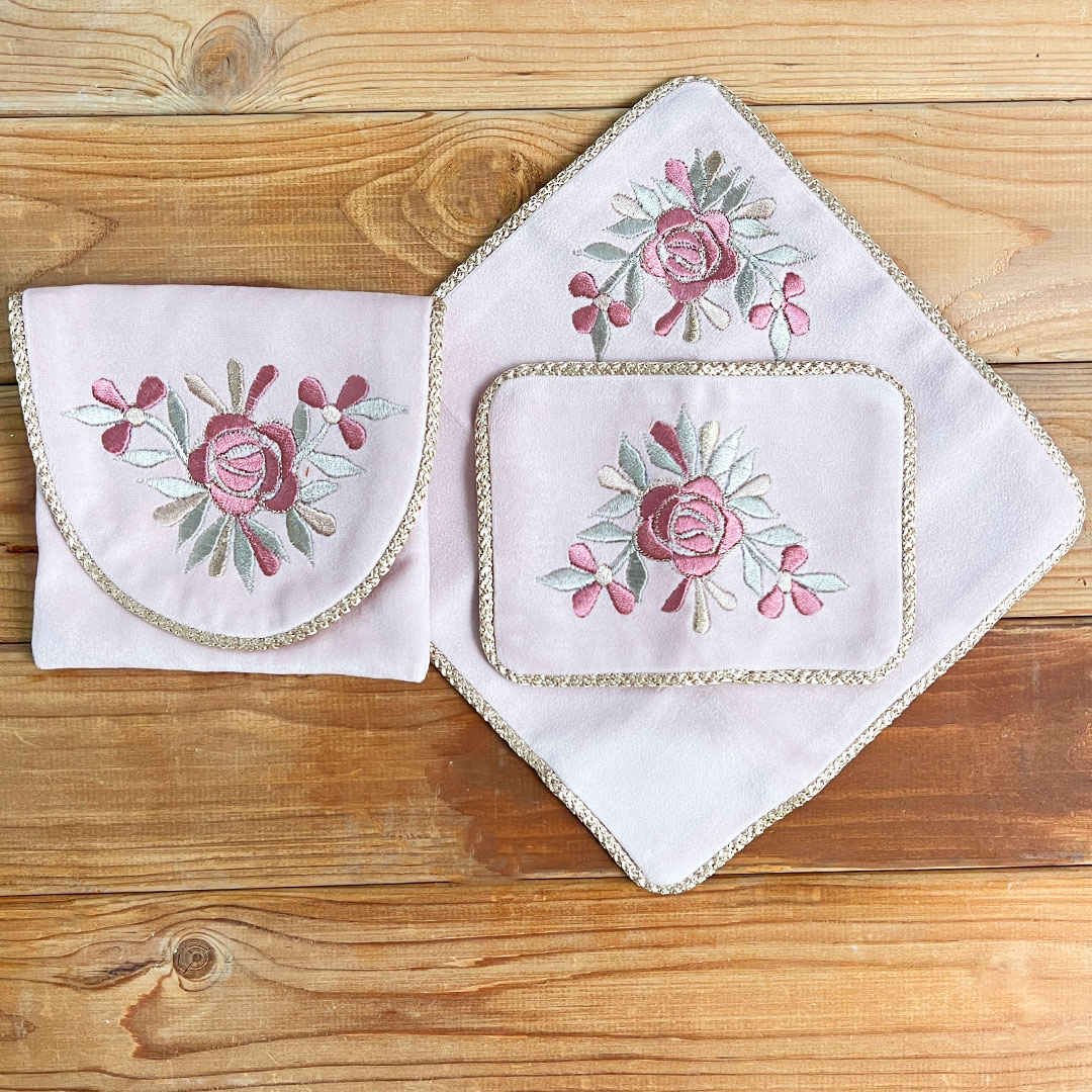 Tapis de prière de voyage pour musulman taille poche et portable Sajada Fleurs