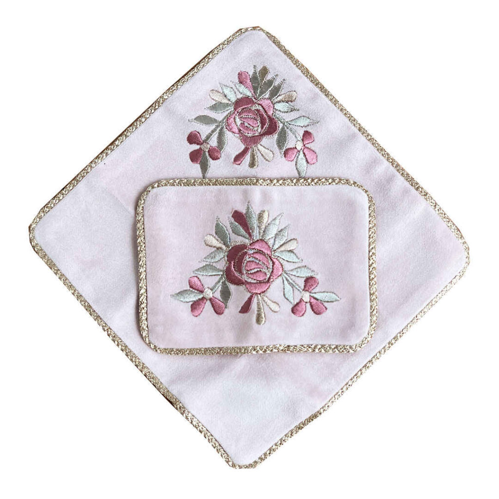 Tapis de prière de voyage pour musulman taille poche et portable Sajada Fleurs