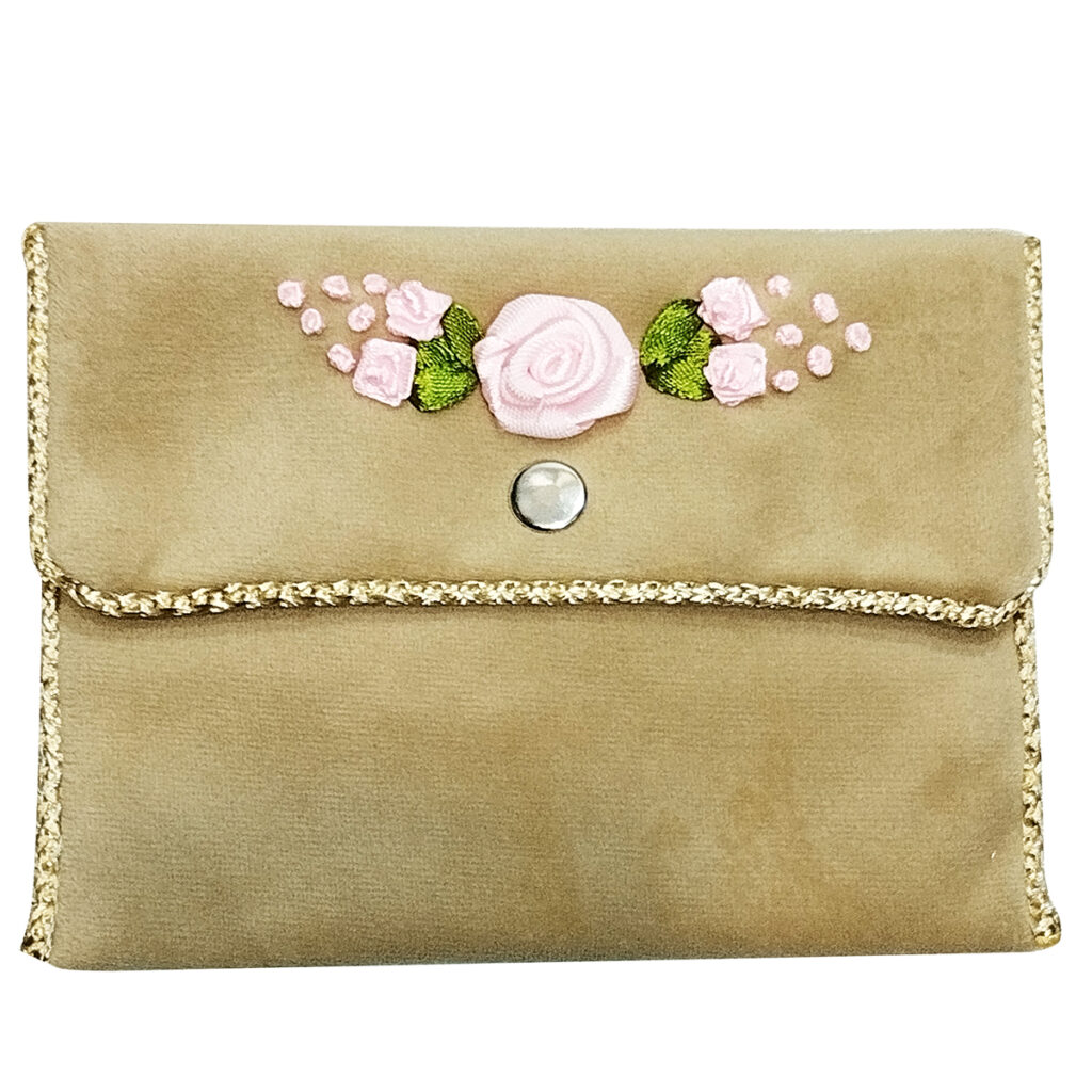 Tapis de prière de voyage pour musulman taille poche et portable Sajada Crème