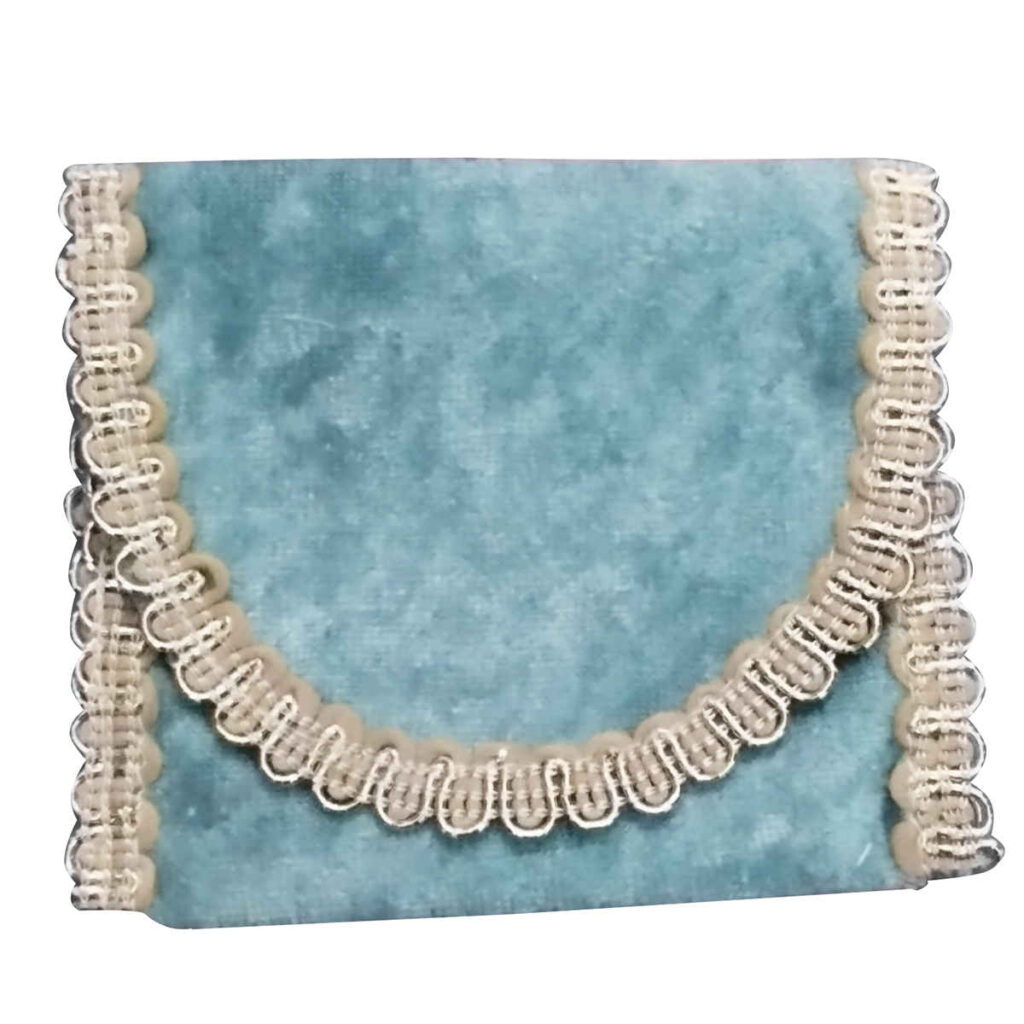 Tapis de prière de voyage pour musulman taille poche et portable Sajada Bleu