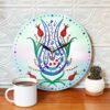 Horloge Murale avec Élégance Imprimée de Calligraphie Islamique