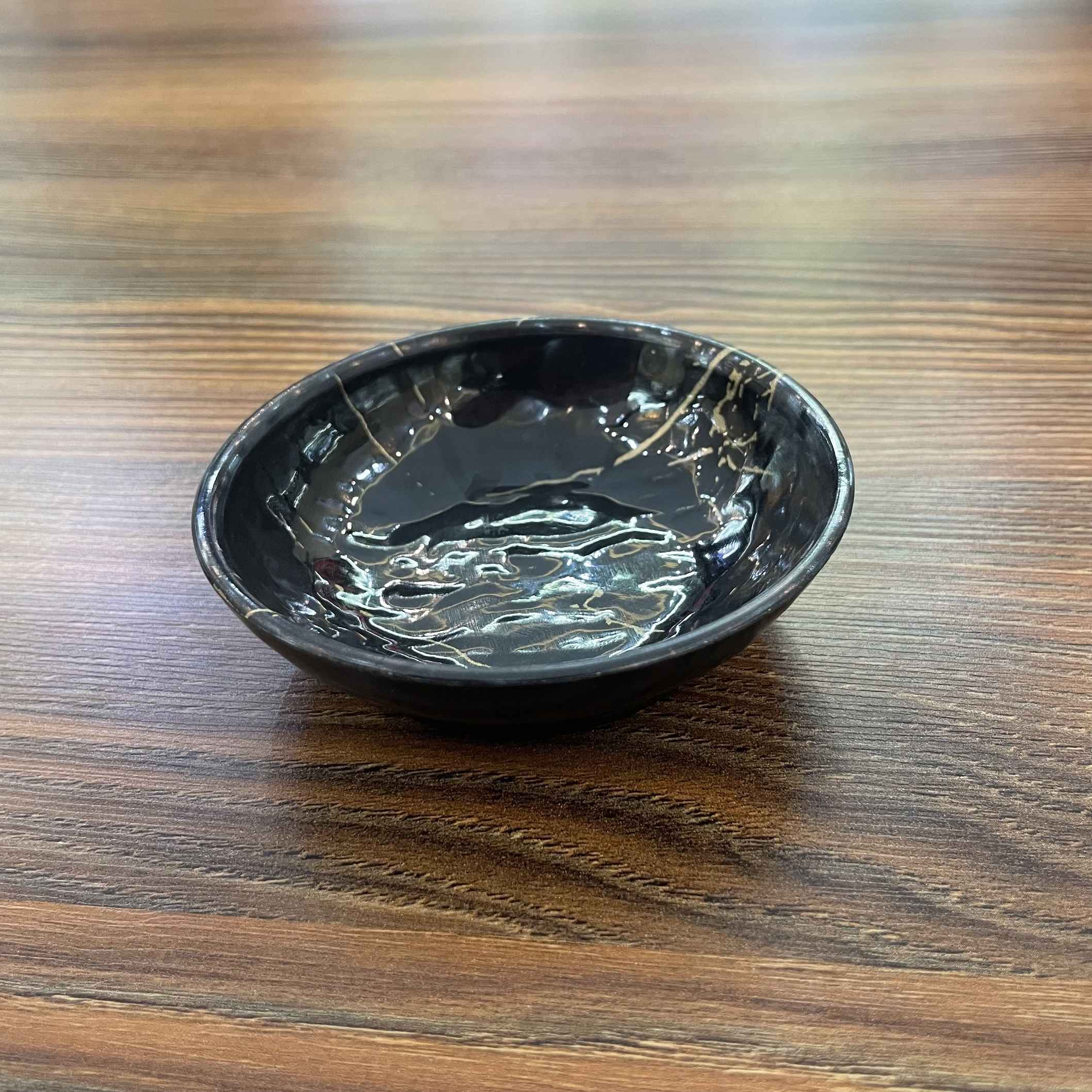 Bols de Vaisselle en Mélamine Ronds avec Design Marbré (Ensemble de 6)