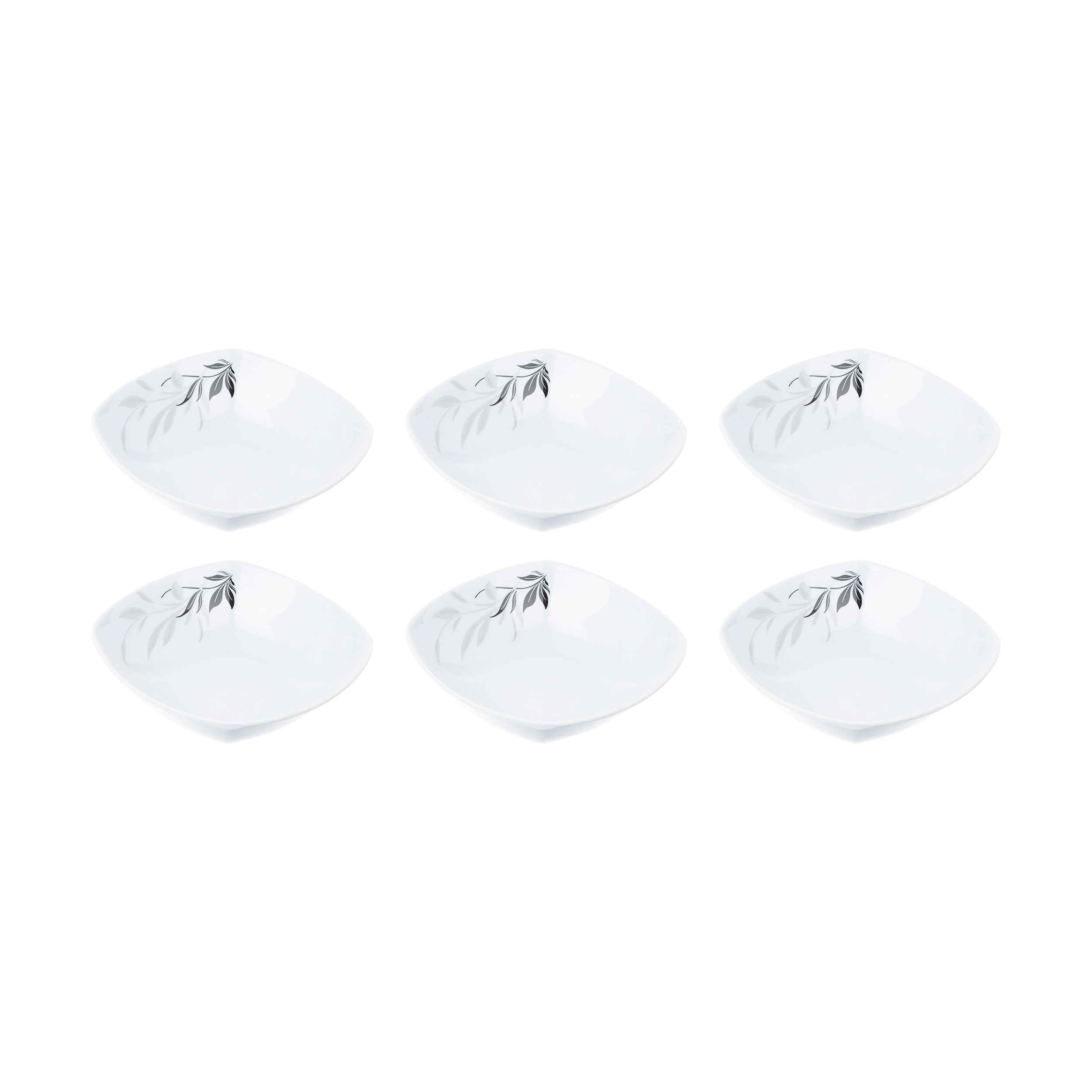 Ensemble de Bols de Vaisselle en Mélamine Blanc, Lavable au Lave-vaisselle - Modèle Kasra (Ensemble de 6)