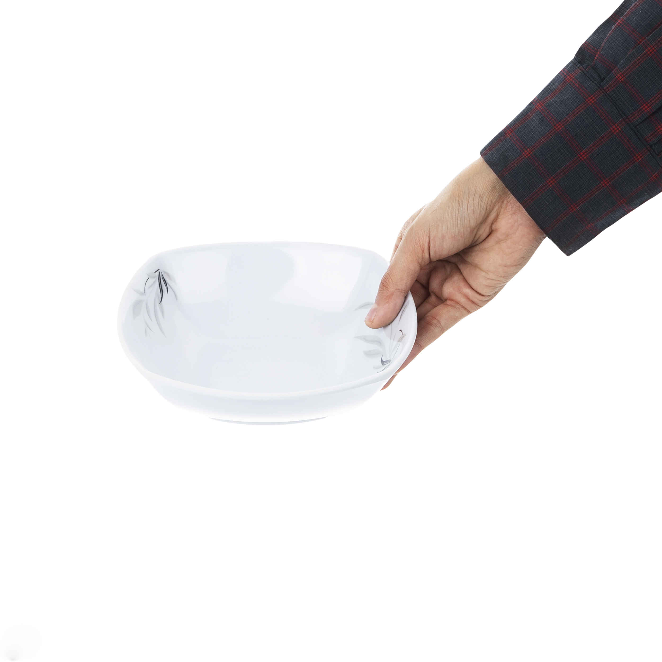 Ensemble de Bols de Vaisselle en Mélamine Blanc, Lavable au Lave-vaisselle – Modèle Kasra (Ensemble de 6)