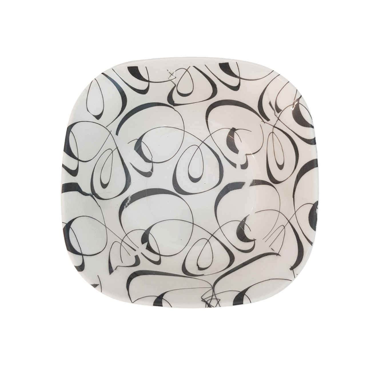 Ensemble de Bols de Vaisselle en Mélamine Blanc, Forme Carrée – Modèle Ghasedak (Ensemble de 6)