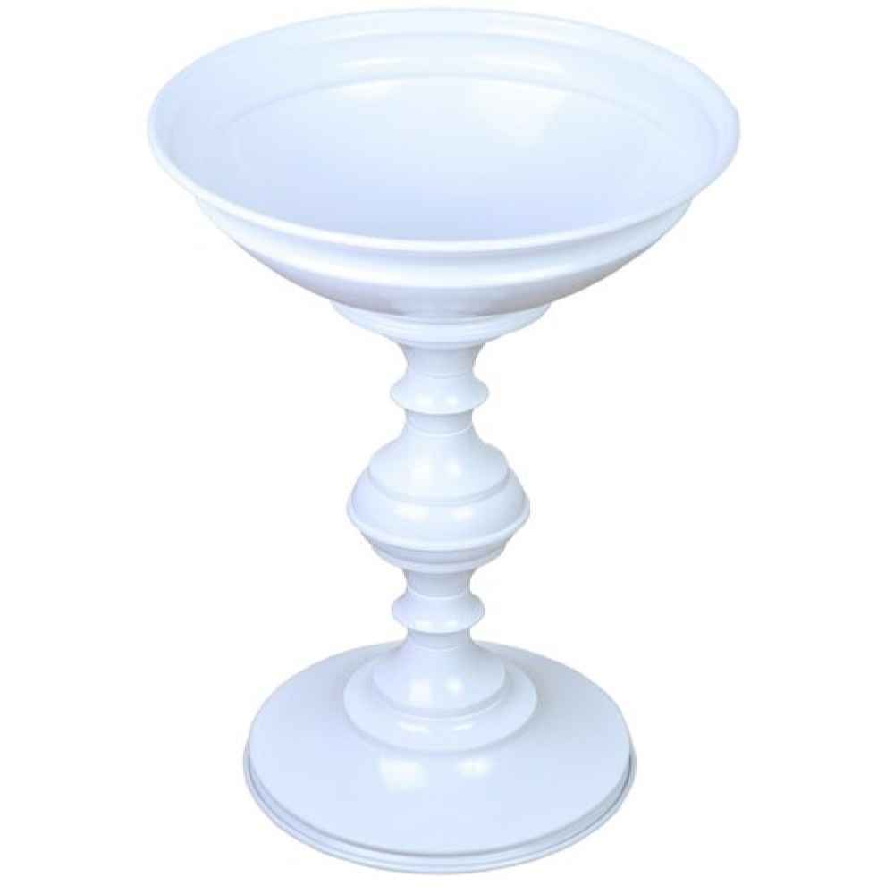 Présentoir de Sol en Métal Blanc pour Bols – Noix et Épices