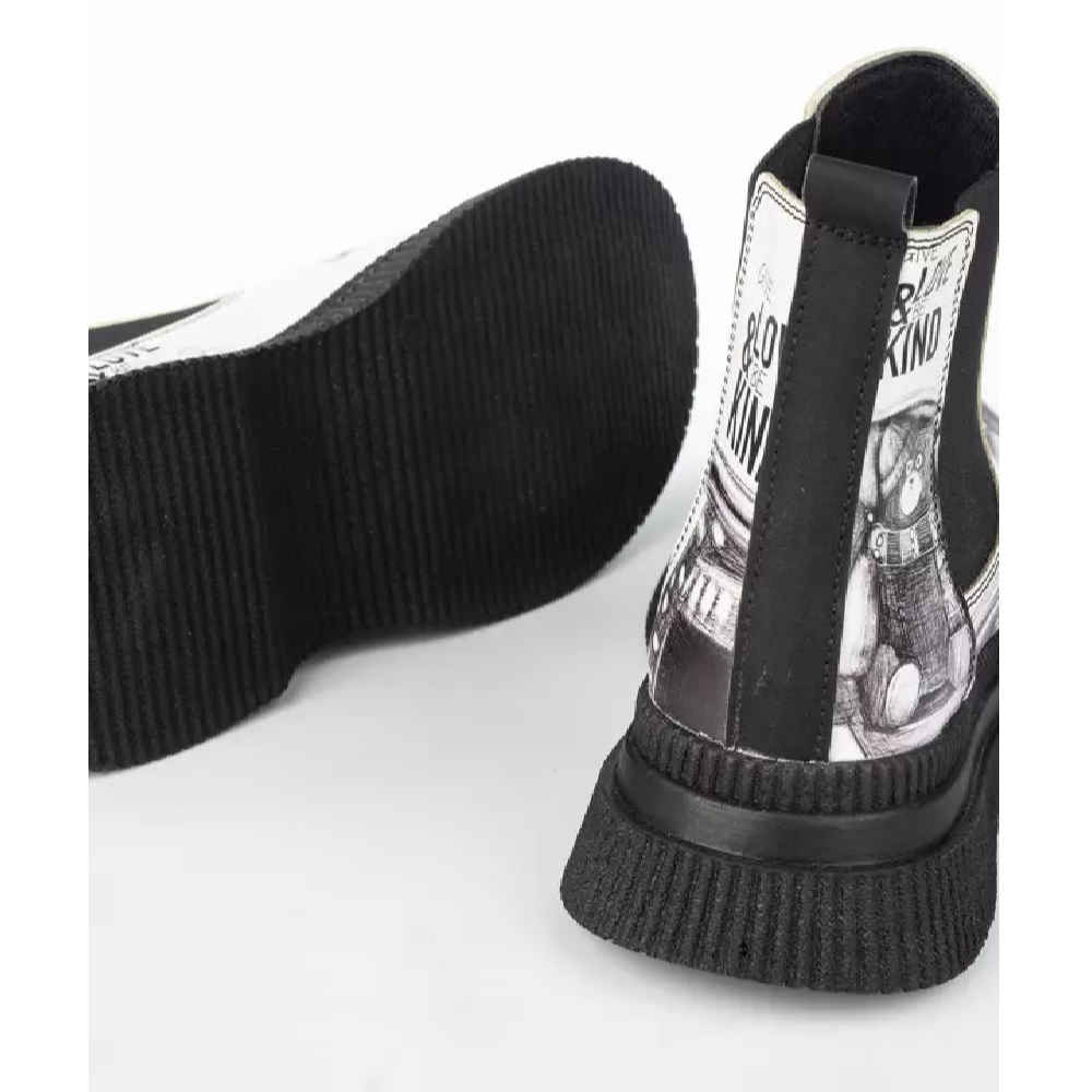 Bottines Chelsea Imprimé Graffiti – Cuir Synthétique pour Femmes