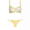 Ensemble de lingerie soutien-gorge & string pour femmes conçu avec des papillons chic